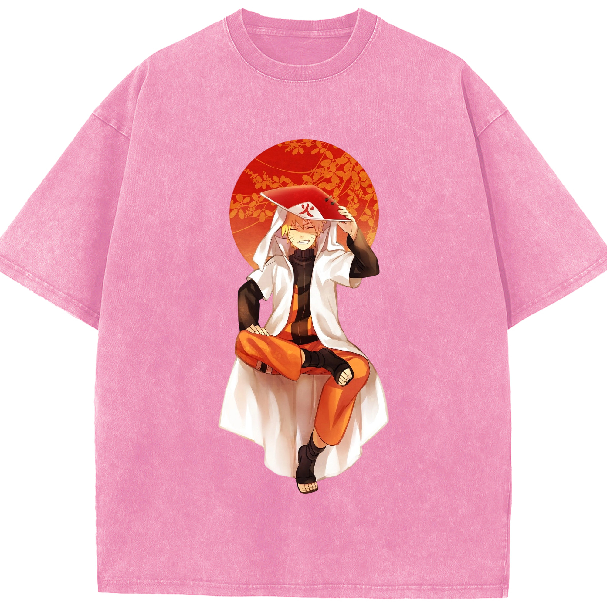 （画像用） NARUTO -ナルト- うずまき ナルト Uzumaki Naruto 綿100% ヴィンテージ風 半袖Tシャツ（フロントプリント）